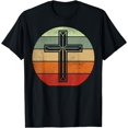 thumbnail image 1 of Jesus Retro Cross Christ God Faith Religious Christian Gift T-Shirt, 1 of 4