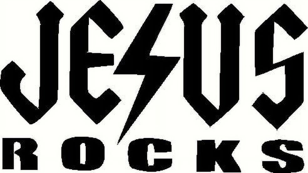 Jesus Rocks Hard Hat Stickers Pack of 3. AC/DC Logo. Our Inspirational ...