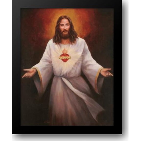 Jesus' Sacred Heart 15x18 Framed Art Print by Chiu, T.C.