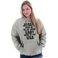 thumbnail image 1 of Jesus Save Me Baby Born in the USA Hoodie Sweatshirt Women Men Brisco Brands L, 1 of 6