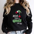 thumbnail image 1 of Jesus Saved A Christmas Grouch Like Me Funny Christian Christmas Graphic SW4477 Unisex Sweatshirt, Up to Size 5XL, 1 of 2