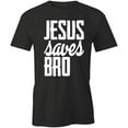 thumbnail image 1 of Jesus Saves Bro T-Shirt | Religious Christian Black Tee Gift, 1 of 5