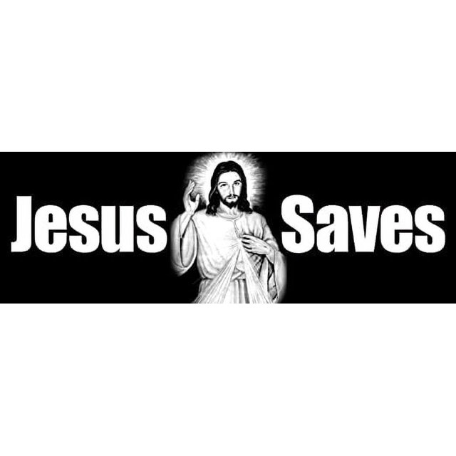 Jesus Saves Bumper 3M Reflective sticker Christian Decal