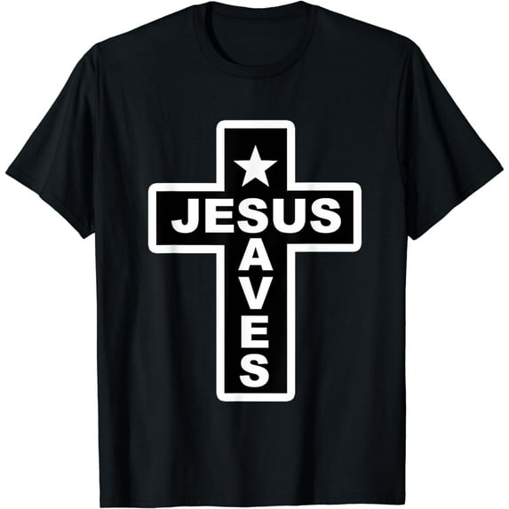 Jesus Saves Christian Faith Bible Cross T-Shirt