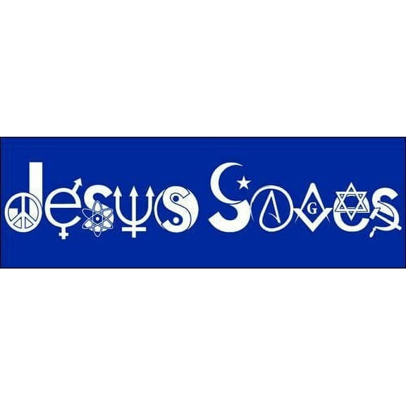Jesus Saves Coexist Style Bumper 3M Reflective sticker| Christian Truth Decal