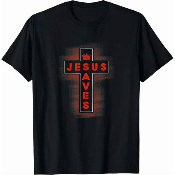 Jesus Saves Cross Crown T-Shirt Unisex S-5XL Hot Trending Shirt, Vintage Birthday Gift