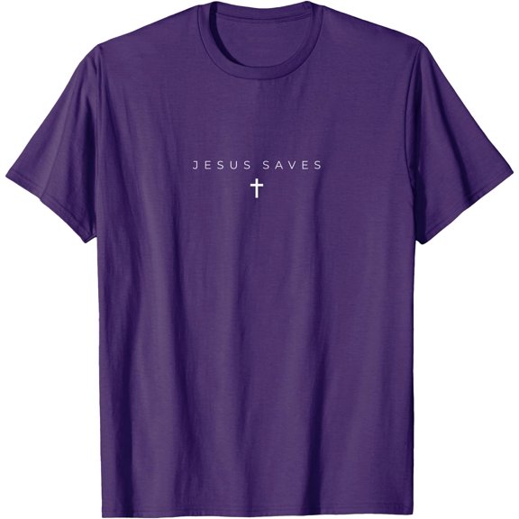 Jesus Saves Cross Subtle Christian Minimal Religious Faith Unisex T-Shirt for Men Women Kids