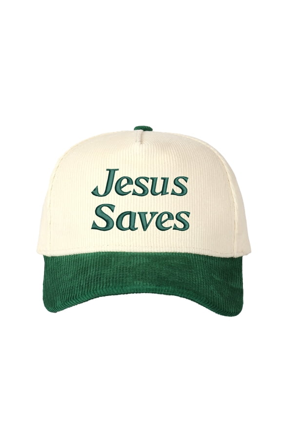 Jesus Saves Letter Embroidered Color Block Trucker Hat Unisex Adjustable Cotton Breathable Fashion Cap for Travel Daily Wear