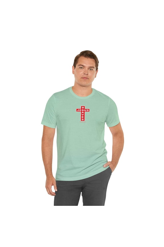 Jesus Saves Men Unisex Jersey Short Sleeve Tee