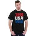 thumbnail image 1 of Jesus Saves Red White Blue USA Plus Size Crewneck Graphic Tee Shirt Brisco Brands 3X, 1 of 3