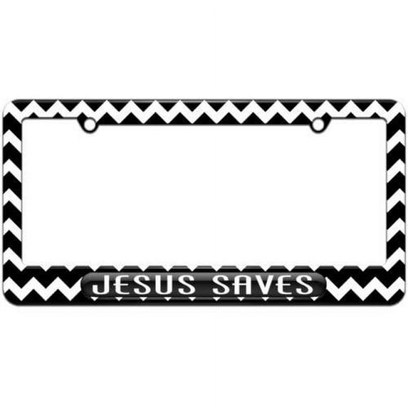 Jesus Saves, Religious License Plate Tag Frame, Multiple Colors