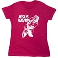 thumbnail image 1 of Jesus Saves Sarcastic Humor Novelty Funny Women's Casual Tees, 1 of 3