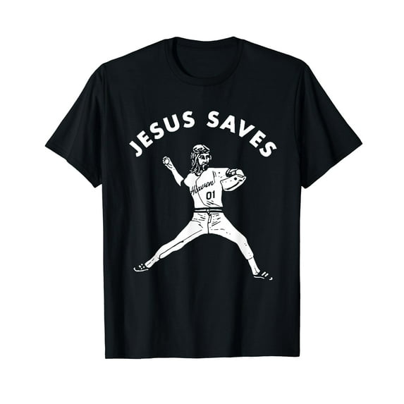 Jesus Saves Shirt Religious Christian Faith Baseball T-Shirt