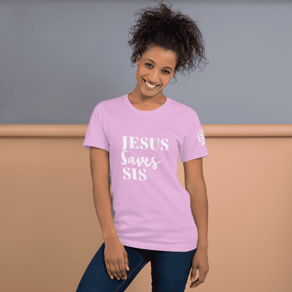 “Jesus Saves Sis” Faith Tee – Bold, Stylish, and Inspirational