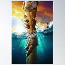 Jesus Saving Us Poster Wall Art, Modern Wall Decor For Living Room Bedroom, 24x36 UNFRAMED