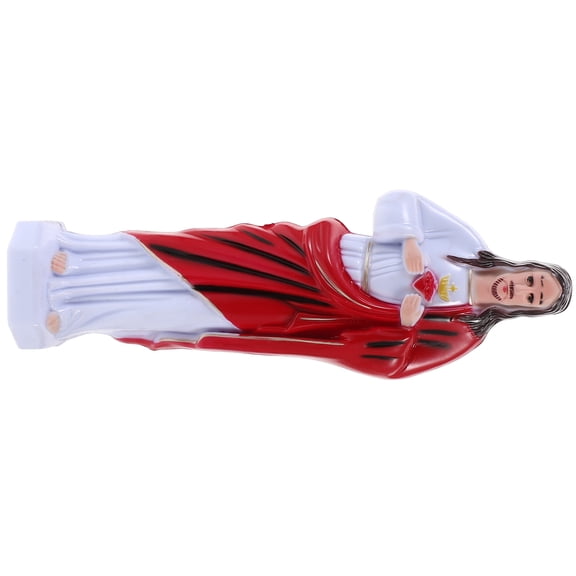 Jesus Sculpture Statue Virgin Desktop Decoration Crafts Red