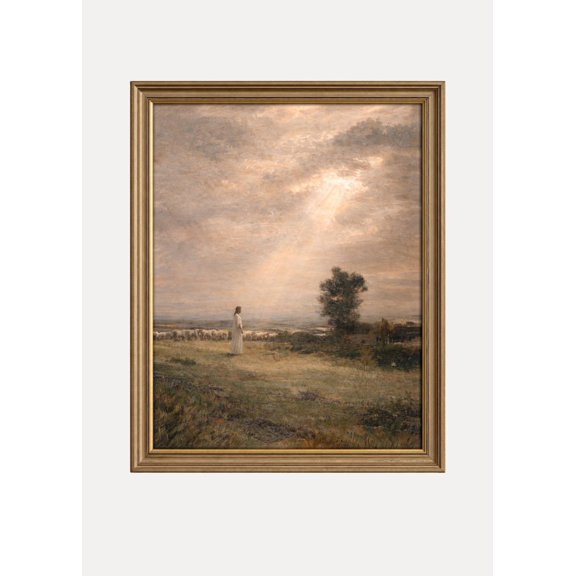 Jesus Sheep Shepherd Bible Art Rustic Decor Christian Wall Art Vintage For Living Room Jesus