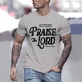 thumbnail image 1 of Jesus Shirts for Men Christian Religious Praise T Shirts Short Sleeve Graphic Tees Light Gray XL, 1 of 5