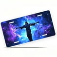 thumbnail image 1 of Jesus Silhouette against Nebula Funny Personalized License Plate Rust-proof Stainless Steel Metal License Plate Suitable For Men And Women 12.2" x 6.2", 1 of 7