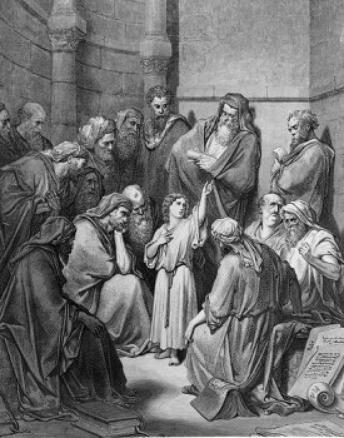 Jesus Sitting in the Midst of the Doctors by Gustave Dore 1832-1883 Canvas Art - Gustave Dore (18 x 24)