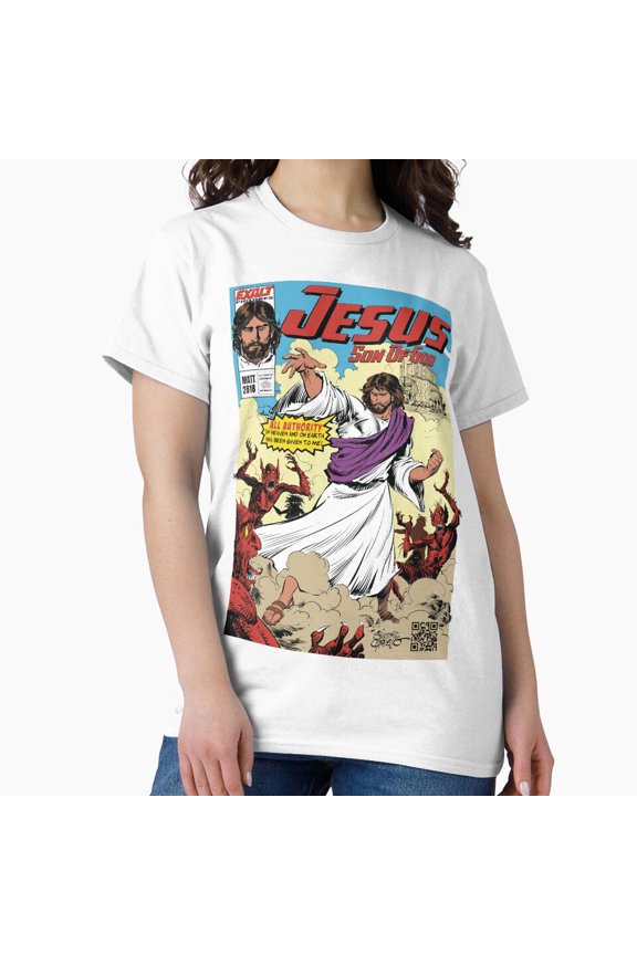 Jesus Son Of God Comic Cover All Authority Shirt, Casual Graphic Tee, Everyday Short Sleeve Shirt