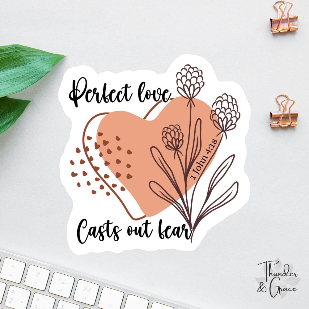 Perfect Sticker Image Jesus Stickers, Perfect Love Sticker, Boho Stickers, Christian Sticker ...
