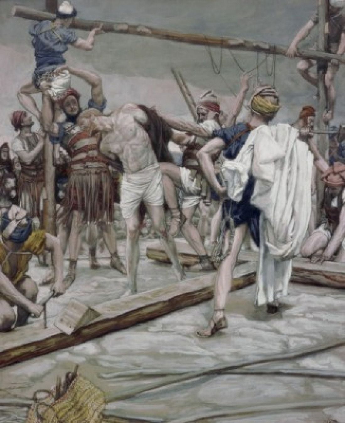 Jesus Stripped of His Raiment James Tissot (1836-1902 French) Canvas Art - James Tissot (24 x 36)