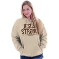 thumbnail image 1 of Jesus Strong Philippians 4:13 Bible Hoodie Sweatshirt Women Men Brisco Brands X, 1 of 6