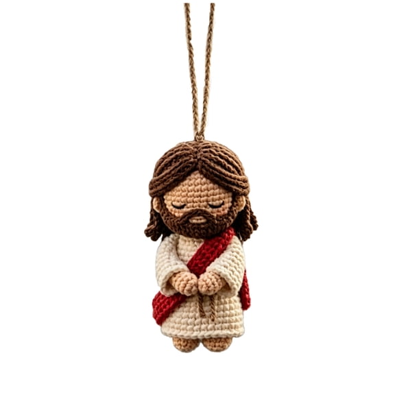 Jesus Stuff,Jesus Plush,Positive Crochet Jesus, Emotional Support Christian Gifts for Women Teens, Religious Gifts for Women Men,Stocking Stuffers for Women