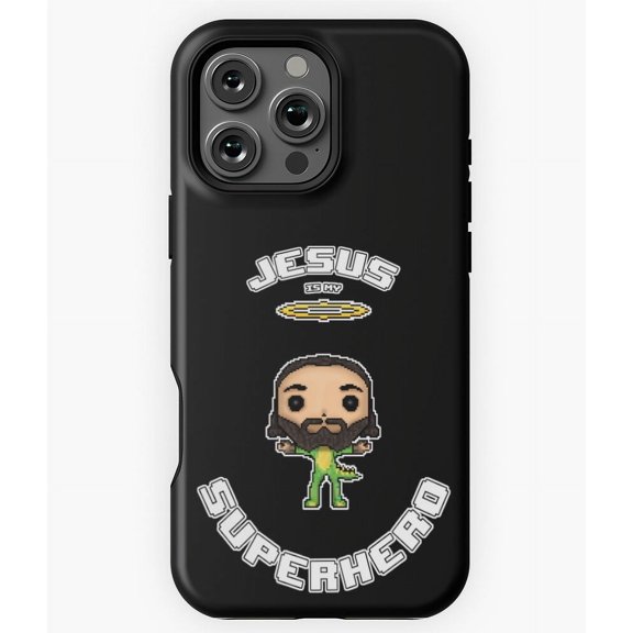 Jesus Superhero Vintage Dragon Costume Phone Case for iPhone 16 15 14 13 12 11 Pro Max