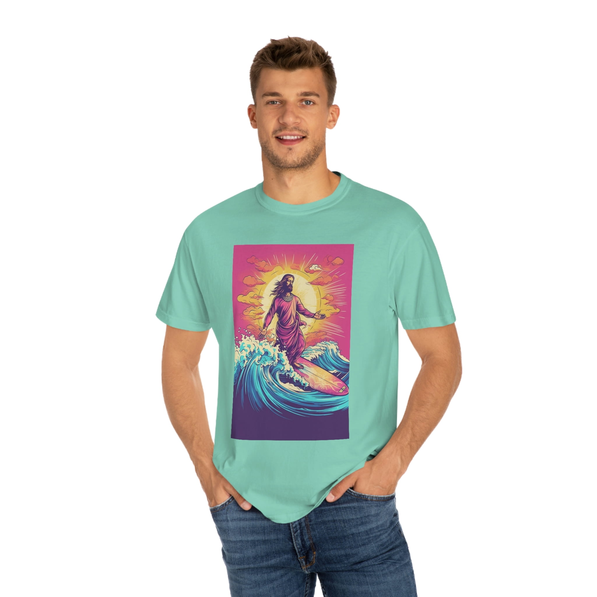Jesus surfing shirt outlet