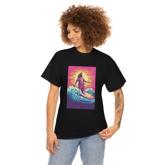 Jesus Surfing Unisex Heavy Cotton Tee