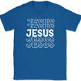 thumbnail image 1 of Jesus T-Shirt Christian Bible God Praise Worship Thank You Gift Tee - Royal Blue, XL, 1 of 1