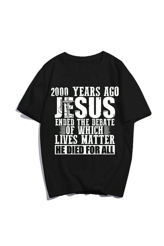 Jesus T-Shirt Pray Faith Casual Christ Women Men Christian Cross Graphics Summer Tops Gift Tee Black Small