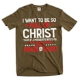 thumbnail image 1 of Jesus T-shirt Religion Jesus Christ Church Tee Shirt (Small Military Green), 1 of 6