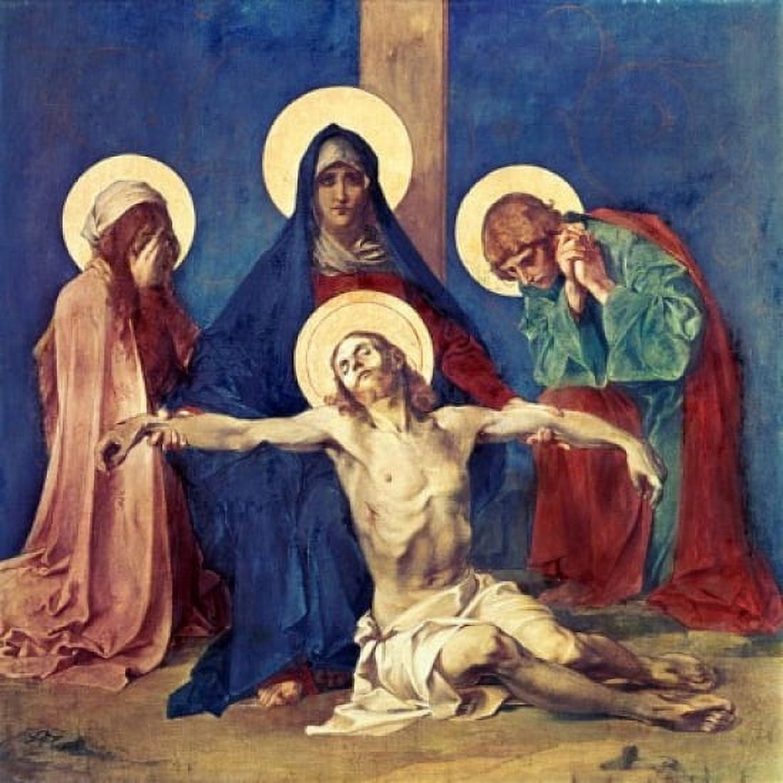 Jesus Taken Down from the Cross (13th Station Of The Cross) 1898 Martin Feuerstein (1856-1931 French) St Anna Church Munich Germany Canvas Art - Martin Feuerstein (18 x 24)