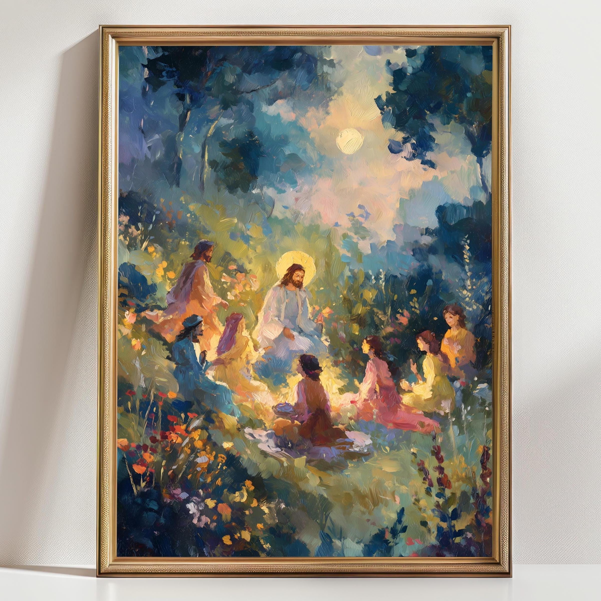 Jesus Teaching Wall Art Print | Christian Religious | Spiritual Faith ...