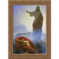 thumbnail image 1 of Jesus Tempted 24x18 Gold Ornate Wood Framed Canvas Art by Carl Bloch, 1 of 2