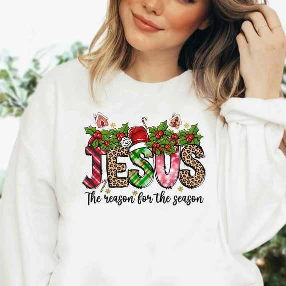 Jesus The Reason For The Season Sweatshirt, Faith Winter Shirt, Decorating the Tree, Giving, Winter, New Year Season Tee155 Tshirt All Size S-5XL