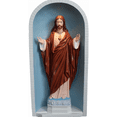 thumbnail image 1 of Jesus The Sacred Heart Grotto and Statue, One-Piece, Garden Statue, 36" Height, 1 of 5