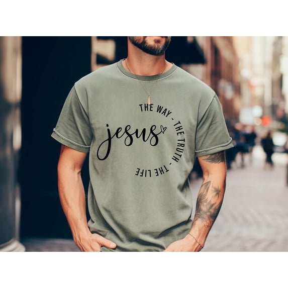 Jesus 'The Way' Christian T-Shirt: Retro Church Apparel All Size S-5Xl