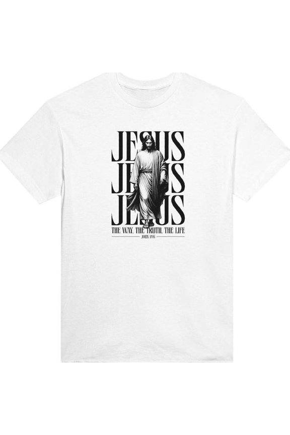 Jesus “The Way, The Truth, The L1ife” CH1Ristian Graphic T-S1Hirt – Faith-Based Religious A1pparel