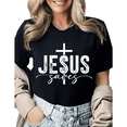 thumbnail image 1 of Jesus The Way The Truth The Life Graphic Tees Womens T-shirt White/Black S-5XL Shirts Christian Faith Tops, 1 of 4