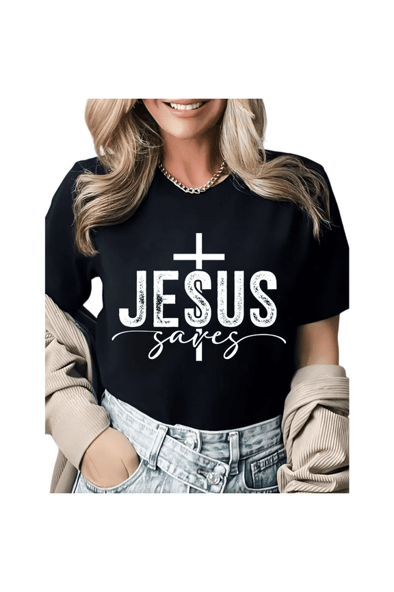 Jesus The Way The Truth The Life Graphic Tees Womens T-shirt White/Black S-5XL Shirts Christian Faith Tops