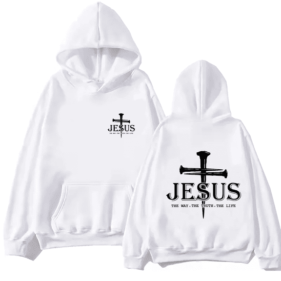 Jesus The Way The Truth The Life Hoodie Christian Bible Verse Sweatshirt Religious Gift Hoodie
