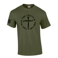 thumbnail image 1 of Jesus The Way The Truth The Life John 14:6 Scripture Nail Cross Shirt Jesus Mens Christian Short Sleeve T-Shirt Graphic Tee-Military Green-xxl, 1 of 4