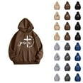 thumbnail image 1 of Jesus The Way The Truth The Life Pullover Hoodies for Women Fall Winter Long Sleeve Christian Hooded Sweatshirt with Pockets, 1 of 4