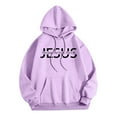 thumbnail image 1 of Jesus The Way The Truth The Life Pullover Hoodies for Women Fall Winter Long Sleeve Christian Hooded Sweatshirt with Pockets, 1 of 3