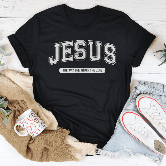 Jesus The Way The Truth The Life Tee Mauve S Peachy Sunday T-Shirt