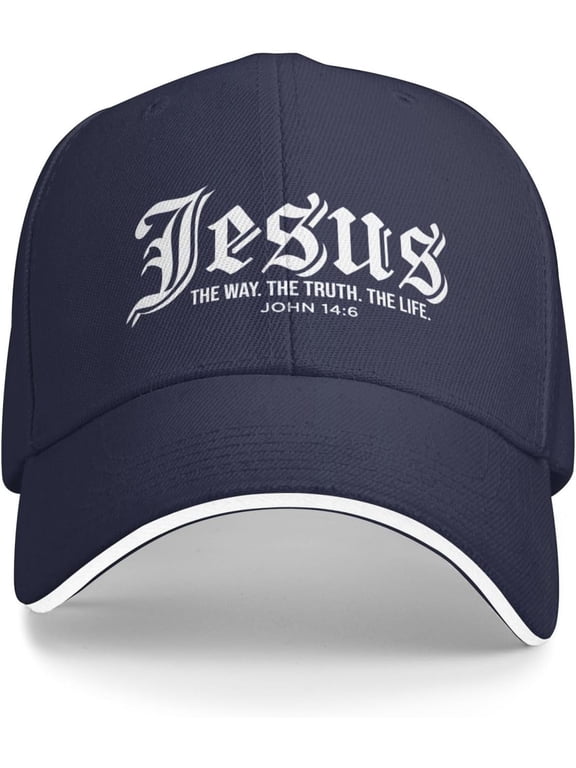 Jesus The Way Truth and The Life Hat Christian Hat for Men Women Christ Faith Hat Cap Inspirational Gift Black